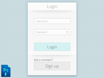 Login Window revisited (psd freebie) clear freebie login psd ui userinterface web white