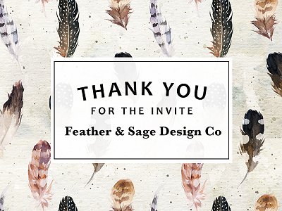 Thanks Feather Sage Design Co