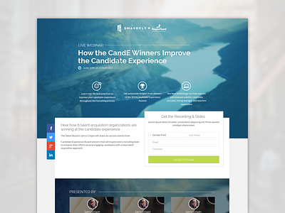 Smashfly Webinar Landing page