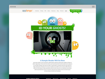 Ghost Hunting Landing Page ghost hunting ghosts landing page web design