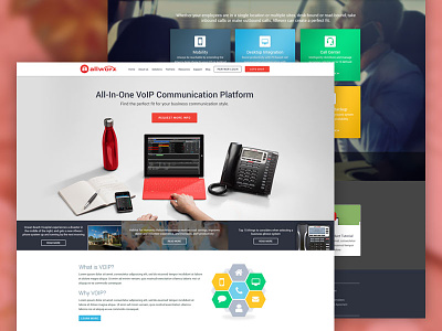 Allworx Homepage Concept agency concept design gradients homepage web