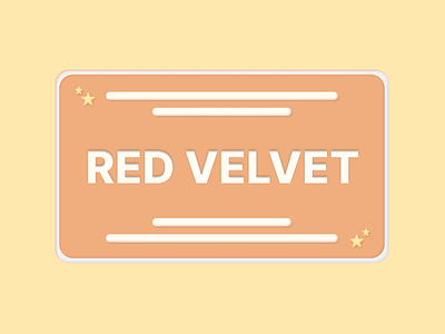 Red Velvet Membership Card (3D Illustration) 3d card design figma figmadesign illustration kpop membership red velvet