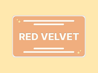 Red Velvet Membership Card (3D Illustration)