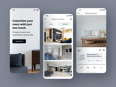 Room Visualizer app clean custom room customize edit figma home home app home appliances mobile room concept room editor smart home app ui ux