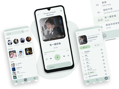 Music Player app chinese dailyui design mandarin music music player song ui