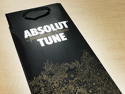 Absolut Bag absolut bag black design gold packaging vodka