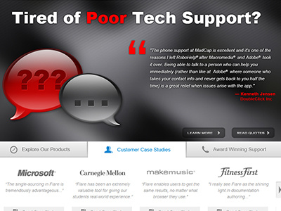 Poor Support banner bubble comment comment bubble home page quote speech bubble tech support technical support web website