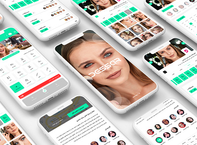 Dessar | Hairdresser Reservation App User Interface Design application application ui design uiux