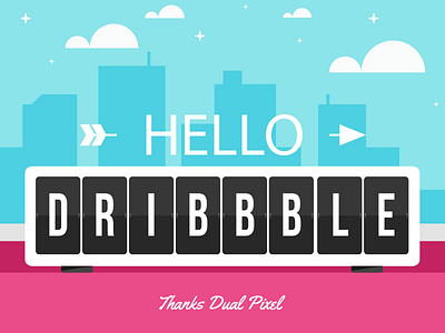 Hello, Dribbble! debut dreaming dribbbler first graphics happy shot starting