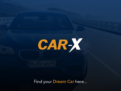 Car-X blue branding car concept design dream car finder graphic logo