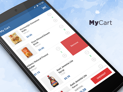 Mycart Ui Concept add app cart checkout ecommerce my products sale scan shopping ui ux