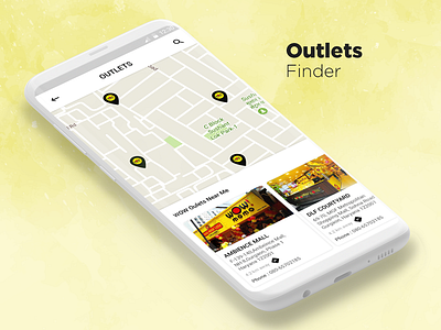Outlets Finder Ui Concept clean concept details finder locator shot momos outlets stores ui ux wow