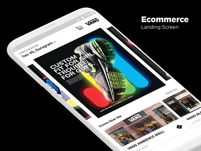E commerce Landing Screen Ui Concept app ecommerce landing products sale shop shopping ui ux