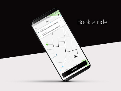 Book a ride Homescreen !!!! android app booking cab clean concept home ride screen shot ui ux