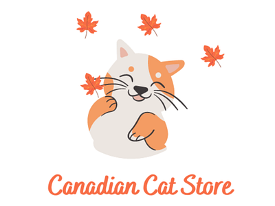 Pet store logo animal cat catlogo cool cute cute animal cute art design fall illustration leaf logo logodesign mapleleaf new nice orange red vector