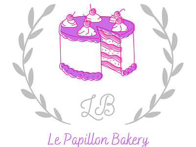 Bakerylogo bakery bakerylogo cake cake shop cakes color cool cute art design grey illustration logo nice purple vector yummy