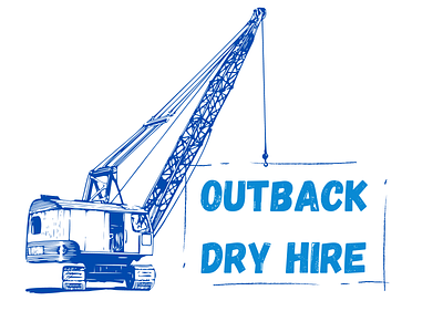 Outback Dry Hire construction construction logo cool design logo