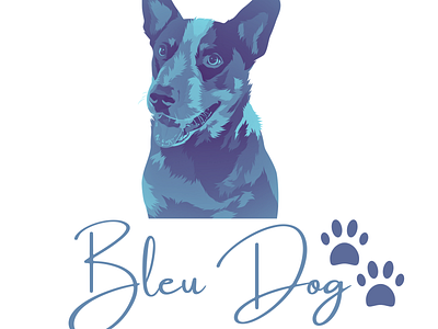 Bleu Dog animal cool cute design dog dog logo illustration logo logo design logodesign