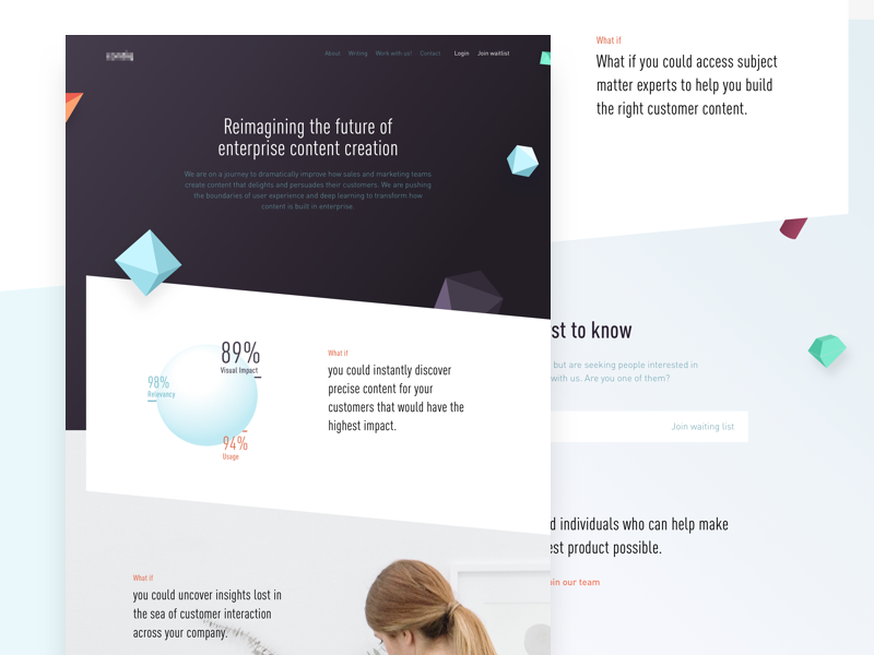 Content Creation Exploration parameters 3d branding website marketing content