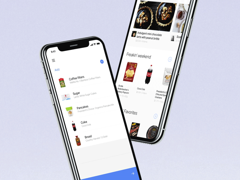 You're out of Milk grocery interaction ios list mobile notification principle