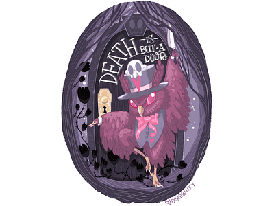 Death is but a door cult cute owl purple