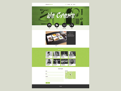 Message Creative site creative gotham rounded green one page website
