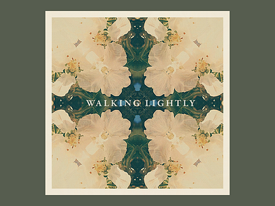 Walking Lightly album art cover designersmx garamond pattern