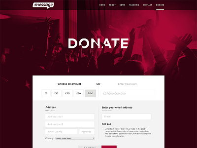 Donate donate red web