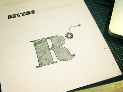 Sketch - Rivers & Robots logo sketch