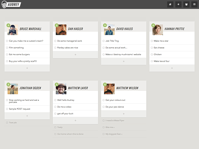 Audrey app list todo web