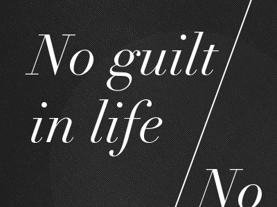 No Guilt In Life hymn poster typography verse