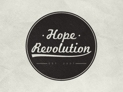 Hope Revolution logo retro swishy