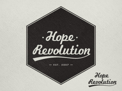 Hope Revolution v2 logo retro script swishy