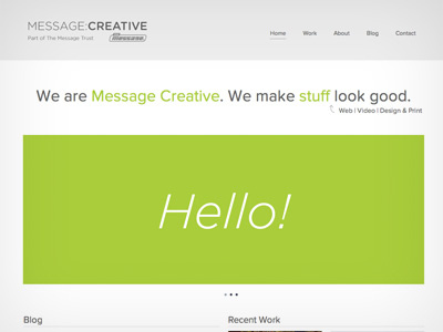 Message:Creative live minimal portfolio website