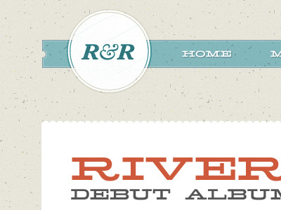 Rivers & Robots - Home Page blog colour mockup photoshop vintage website