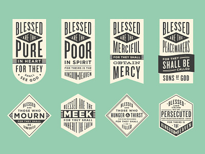 Beatitude Badges badges beatitudes bible matthew typography verse