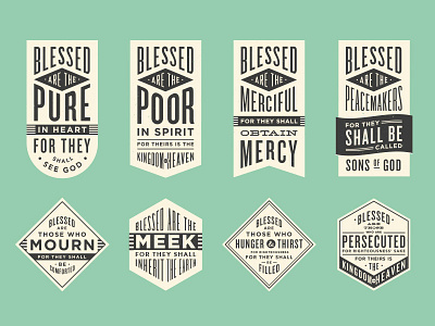 Beatitude Badges badges beatitudes bible matthew typography verse