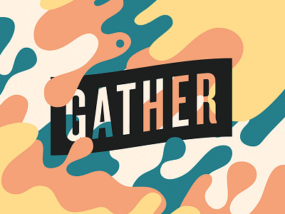 Gather blobs branding logo simple