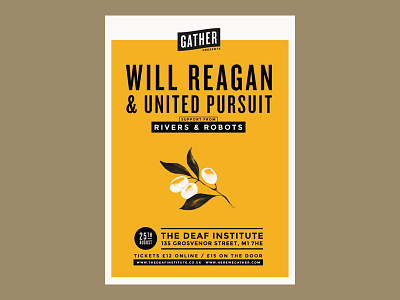 United Pursuit Gather design gig poster print