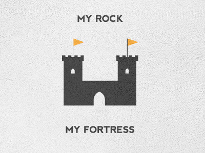 My Fortress nevis psalm 18:2 typographic typography verse