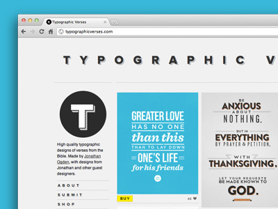 Typographic Verses v3 buy css new print typography verses version website