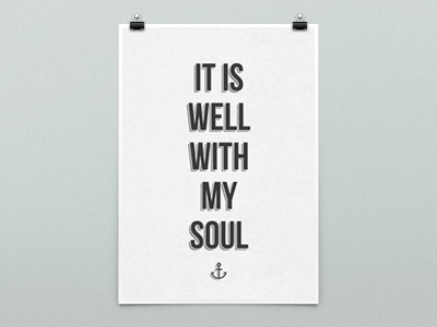 It is well minimal poster simple typography