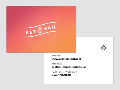 Set Sail Cards branding business card cards ff tisa futura gradient logo vlog