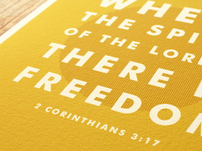 Freedom futura giclee poster print typography verse