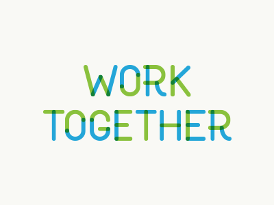 Work Together custom gif lettering typography