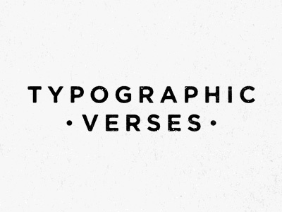 Typographic Verses - Logo type