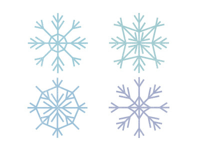 No two the same christmas line art snowflakes