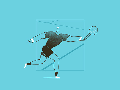 Tennis and body building? character design illustration sports tennis