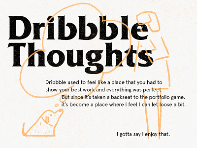 some thoughts dribbble illustration thinking typogaphy
