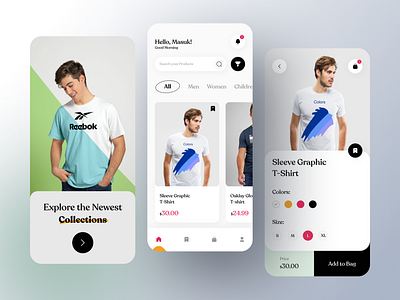 Tshirt Shopping Mobile App Design